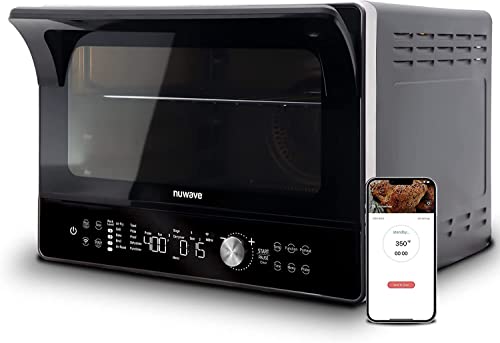 Nuwave TODD ENGLISH iQ360 Digital Smart Oven, 20-in-1 Convection Infrared Grill Griddle Combo, 34-Qt Mega Capacity, 1800 Watts, Adjustable Triple Surround Heat Zones, Smart Thermometer, WIFI Enabled