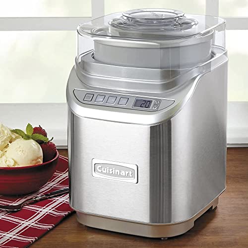 Cuisinart ICE-70 Electronic Ice Cream Maker, Brushed Chrome (Renewed)