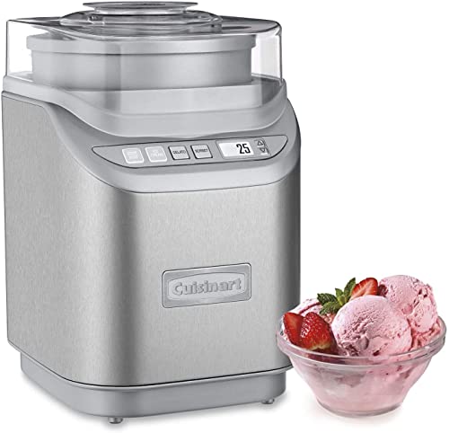 Cuisinart ICE-70 Electronic Ice Cream Maker, Brushed Chrome (Renewed)