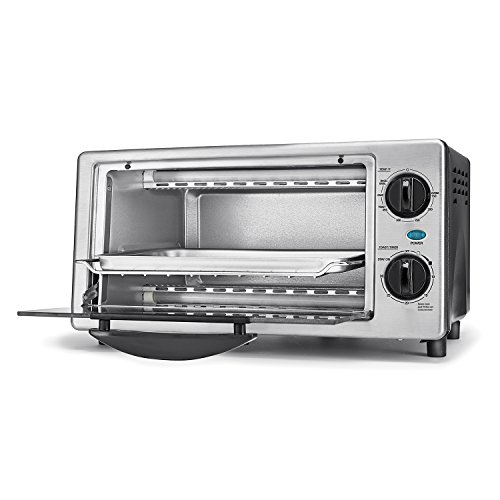 BELLA 4 Slice Countertop Toaster Oven, 1000 Watt Quartz Element