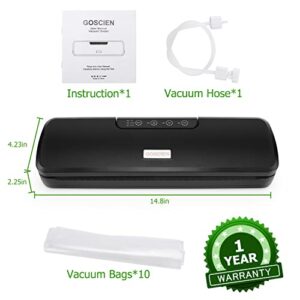 Food Seal Vaccum Sealer, Vacuum Sealer Machine With Dry & Moist Modes, Includes Built-In Cutter, Water Groove And Bags