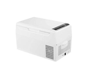 alpicool c22 portable freezer,12 volt car refrigerator with ice tray, 23 quart (22 liter) fast cooling 12v car fridge -4℉~68℉, 12/24v dc and 100-240v ac for outdoor, rv, truck, boat (white)