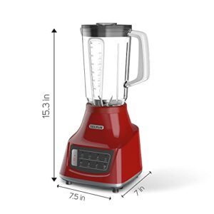 GRANDEUR TOUCH BLENDER BY Taurus |500 watts of peak blending power| glass jar with 48 oz large capacity| 6 pre-programmed smart settings and touch panel control 8 speed control & pulse function.