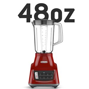 GRANDEUR TOUCH BLENDER BY Taurus |500 watts of peak blending power| glass jar with 48 oz large capacity| 6 pre-programmed smart settings and touch panel control 8 speed control & pulse function.