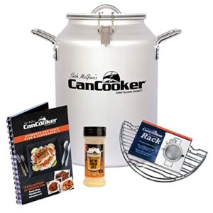 cancooker original kit | includes: convection 4 gallon steam cooker, rack, butter garlic salt seasoing, & volume 1 cookbook