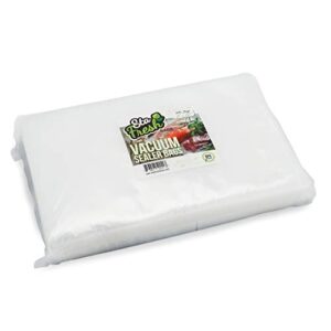 sta fresh food vacuum sealer bags (8” x 12”, 100 count), quart food size bags 3.5mil, freezer, sous vide and bulk food storing sf812