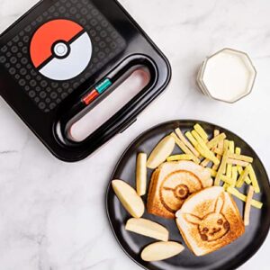 uncanny brands pokemon grilled cheese maker – make pokeball and pikachu sandwiches – kitchen appliance