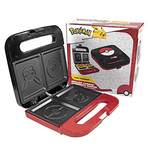 Uncanny Brands Pokemon Grilled Cheese Maker - Make Pokeball and Pikachu Sandwiches - Kitchen Appliance