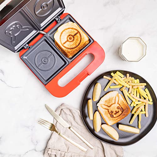 Uncanny Brands Pokemon Grilled Cheese Maker - Make Pokeball and Pikachu Sandwiches - Kitchen Appliance