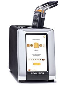 revolution instaglo® r180b matte black toaster + revolution panini press bundle. make grilled cheeses, quesadillas, paninis, tuna melts and other sandwiches in your toaster (2 items)