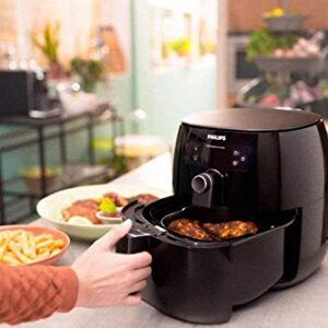 Philips Premium Digital Airfryer with Fat Removal Technology, Black (Compact, Digital Black, HD9741/56 (Includes Splatterproof Lid))