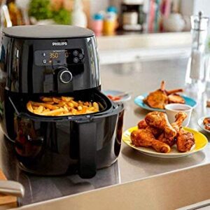 Philips Premium Digital Airfryer with Fat Removal Technology, Black (Compact, Digital Black, HD9741/56 (Includes Splatterproof Lid))