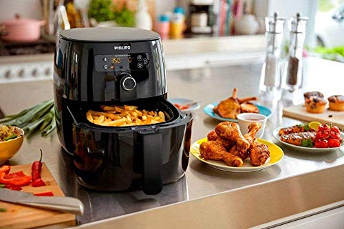 Philips Premium Digital Airfryer with Fat Removal Technology, Black (Compact, Digital Black, HD9741/56 (Includes Splatterproof Lid))