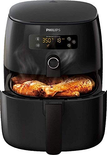 Philips Premium Digital Airfryer with Fat Removal Technology, Black (Compact, Digital Black, HD9741/56 (Includes Splatterproof Lid))