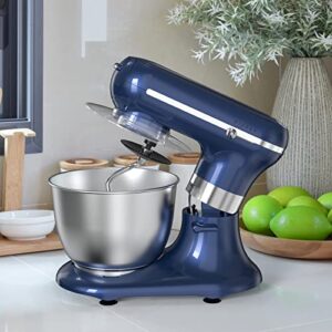Aifeel Stand Mixer, 6 in 1 Multifunctional Electric Kitchen Mixer 800W 5 Speed with 1.5L juice cup,6.5 QT Bowl, Dough Hook, Whisk, Beater,Meat Grinder , Blender, Sausage Kit (blue)