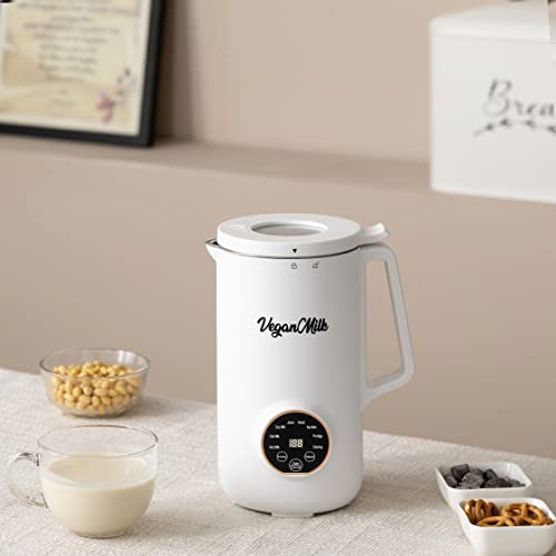 Soy Milk Maker Machine - 8 in 1 Vegan Nut Milk Maker - Nut Milk Machine Works As: Almond Milk Maker, Oat Milk Maker, Soymilk Machine, & Soup Maker Machine. Make Creamy Smoothies- Recipe Book Included