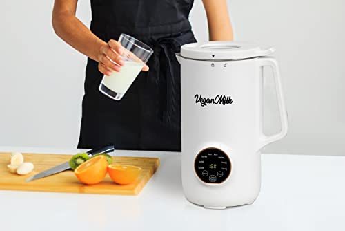 Soy Milk Maker Machine - 8 in 1 Vegan Nut Milk Maker - Nut Milk Machine Works As: Almond Milk Maker, Oat Milk Maker, Soymilk Machine, & Soup Maker Machine. Make Creamy Smoothies- Recipe Book Included