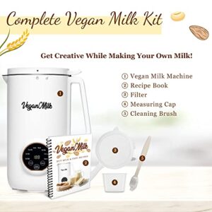 Soy Milk Maker Machine - 8 in 1 Vegan Nut Milk Maker - Nut Milk Machine Works As: Almond Milk Maker, Oat Milk Maker, Soymilk Machine, & Soup Maker Machine. Make Creamy Smoothies- Recipe Book Included