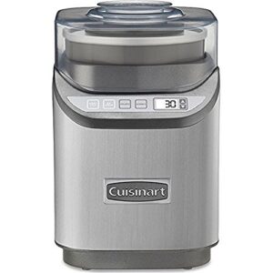 Cuisinart ICE-70 Electronic Ice Cream Maker Brushed Chrome Bundle with 1 YR CPS Enhanced Protection Pack