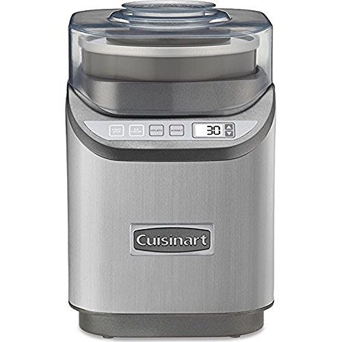 Cuisinart ICE-70 Electronic Ice Cream Maker Brushed Chrome Bundle with 1 YR CPS Enhanced Protection Pack