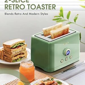 Amaste Retro Coffee Maker & Toaster Set- Matcha Green