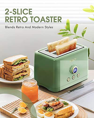 Amaste Retro Coffee Maker & Toaster Set- Matcha Green