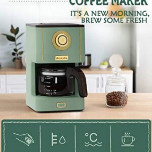 Amaste Retro Coffee Maker & Toaster Set- Matcha Green