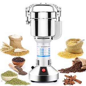 baojiafu electric grain mill grinder 150g high-speed grain spice herb grinder 700w dry grinder machine 304 stainless steel superfine powder grinder 36000r/min for kitchen home and commercial (150g)