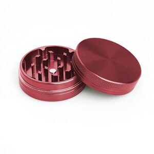 homvida spice grinder crasher 2 inch portable size with magnetic lid – red