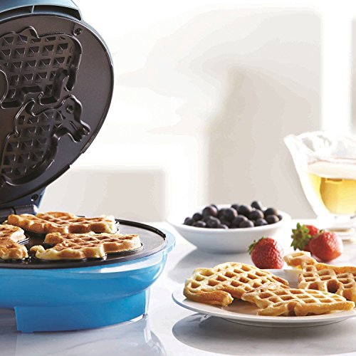 Brentwood Animal Shape Waffle Maker Machine, Non-Stick, Blue