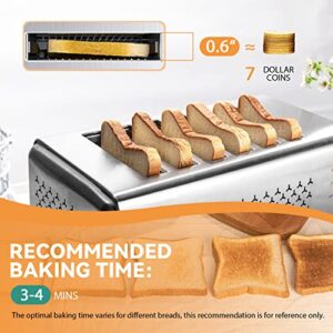 Newhai Commercial Toaster Bread Baking Machine 6 Slices 0.6 Inch Slot for Restaurant 110V