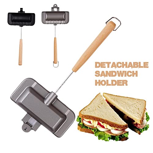 Hot Sandwich Maker Breakfast Sandwich Maker Mini Pie Maker, Hot Dog Toaster With Detachable Handles And Two-tone Color Design, Sandwich Maker Pan Home Kitchen Breakfast Machine