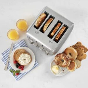 Cuisinart Bread, Bagel, English Muffin, Frozen Waffle and Pastry, 4-Slot Version with High Lift Carriage,7 Shade settings,4-Slice Custom Select Toaster