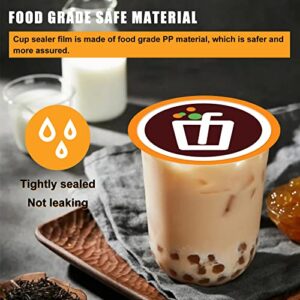 JIAWANSHUN Cup Sealer Film Tea Cup Sealing Film for PP Cups 90-105mm (3.55"- 4") 2000PCS