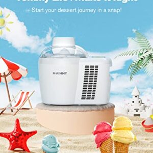 Ice Cream Maker Machine, Haimmy 700ml Automatic Electric Gelato Machine with 2 Modes, No Pre-Freezing Required, Keep Cool 4 Hours, Homemade Soft Serve Ice Cream Frozen Yogurt Sorbet Dessert Maker