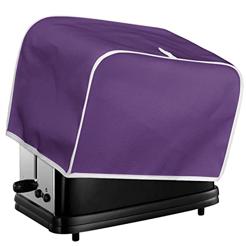 Coldinair Purple Toaster Cover 2 Slice Wide Slot Decorative,Small Kitchen Appliance Bread Maker Dust and Fingerprint Protection