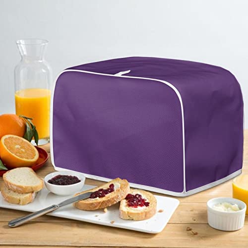 Coldinair Purple Toaster Cover 2 Slice Wide Slot Decorative,Small Kitchen Appliance Bread Maker Dust and Fingerprint Protection