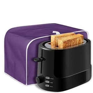 Coldinair Purple Toaster Cover 2 Slice Wide Slot Decorative,Small Kitchen Appliance Bread Maker Dust and Fingerprint Protection