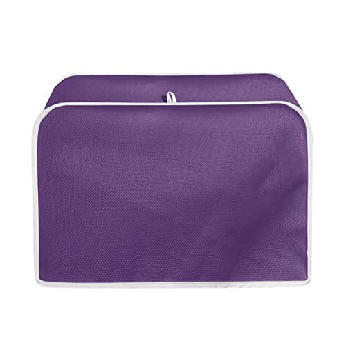 Coldinair Purple Toaster Cover 2 Slice Wide Slot Decorative,Small Kitchen Appliance Bread Maker Dust and Fingerprint Protection