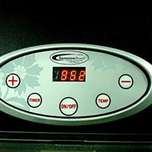 Samson "Silent" 9 Stainless Steel Tray Dehydrator with Digital Timer and Temperature Control for Fruit, Vegetables, Beef Jerky, Herbs, Dog Treats, Fruit Leathers and More