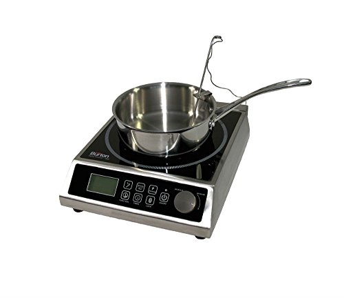 Max Burton 6515 Digital ProChef-1800 Induction Cooktop, Digital Controls, 10 Adjustable Watt and 15 Temperature Settings, Timer, Program Lock, Programmable Cooking, 1800W, 120V