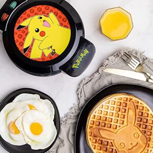 uncanny brands pokemon waffle maker – make pikachu waffles – kitchen appliance