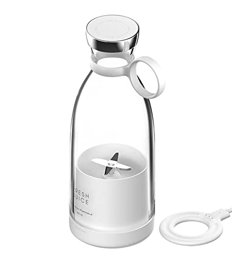 Portable Blender, Multifunctional Personal Size Blender with USB Rechargeable, Mini Smoothie Blender , Hand Blender for Home Office Gym Travel,A fancy gift (White)