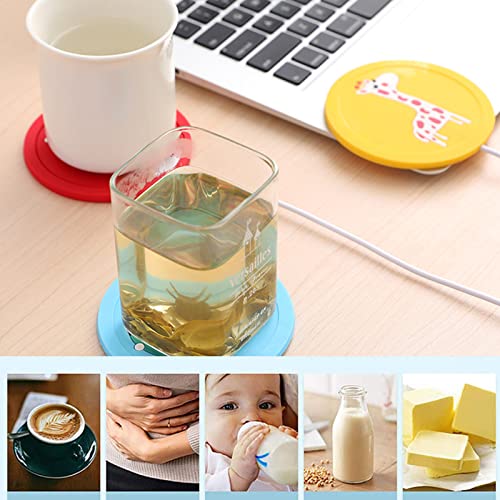 Coffee Mug Warmer Candle Warmer Plate - 3-Setting Cute Animals Design Mug Warmer for Desk, Temperature up to 149℉ for Office Home Desk Use