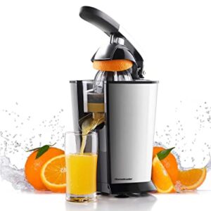 Homeleader Electric Citrus Juicer - Powerful Electric Orange Juicer, Lemon Squeezer with Two Cones, Powerful Motor for Grapefruits, Orange and Lemon, Black