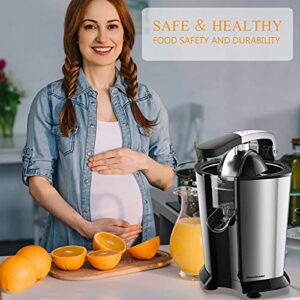 Homeleader Electric Citrus Juicer - Powerful Electric Orange Juicer, Lemon Squeezer with Two Cones, Powerful Motor for Grapefruits, Orange and Lemon, Black