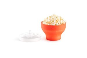 lékué mini microwave popcorn maker, 5 x 3.5in, red