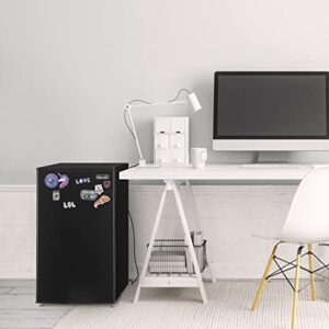 NewAir 3.3 Cu.Ft Black Mini Fridge | Adjustable Shelves and Reversible Door | Small Refrigerator,Dorm Refrigerators,Compact Refrigerator, Energy Efficient