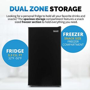 NewAir 3.3 Cu.Ft Black Mini Fridge | Adjustable Shelves and Reversible Door | Small Refrigerator,Dorm Refrigerators,Compact Refrigerator, Energy Efficient