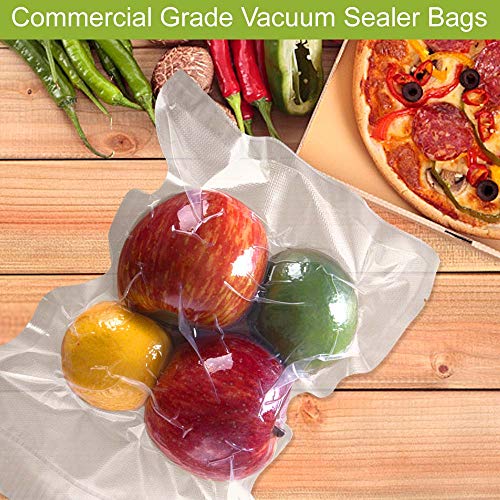 VacYaYa 100 Count Vacuum Sealer Bags 50 Each Size Pint 6" x 10" and Quart 8" x 12" for Food ,Seal a Meal Vac Sealers, Sous Vide Cooking Vaccume Safe, Heavy Duty Pre-Cut Storage Bag